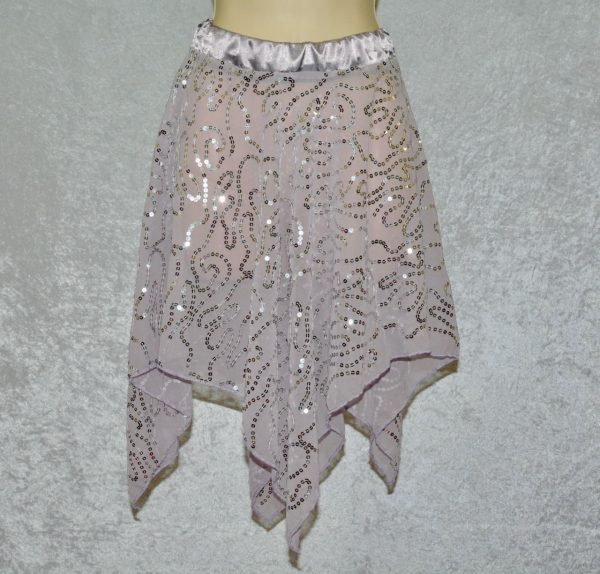Lilac Handkerchief Over Skirt-1